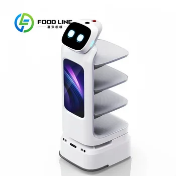 Robot personalizzato per la consegna intelligente di cibo con sistema automatico di evitamento ostacoli, macchina per il servizio di ristorazione per ristoranti, hotel e catering.