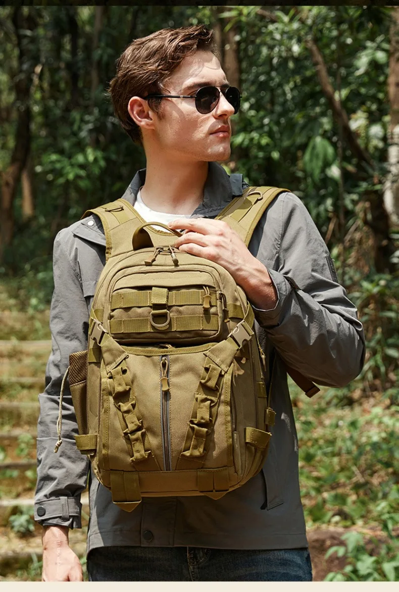 Description Picture 6 of itemMen's fishing lure rod luggage camping mountaineering backpack hunting multi-functional military tactical fishing shoulder bag