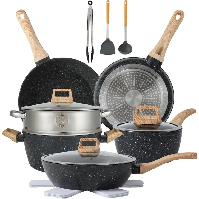 16PCS Pots and Pans Set Non Stick Cookware Set Nonstick with Cooking Set 1