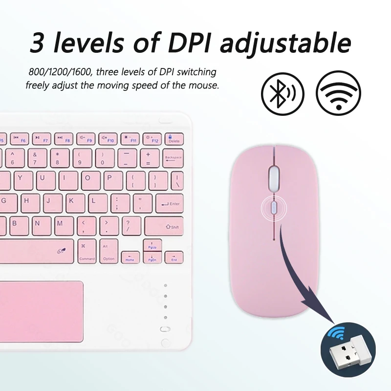 Tablet PC Wireless Keyboard Wireless Keyboard Mouse Tablet Keyboard iPad Keyboard Tablet Keyboard Case Bluetooth Keyboard Case Touchpad Bluetooth Wireless For IOS Android Windows iPad Samsung XIAOMI HUAWEI Tablet