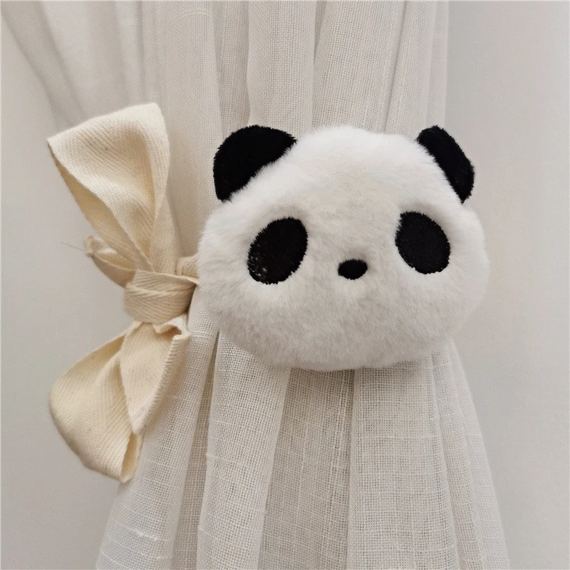 Window Curtain Kids Room Cute Cloud Bear Strap Window Curtain with Cartoon Doll Curtains Decorative Shape Curtain Buckle Clip for Girl Heart