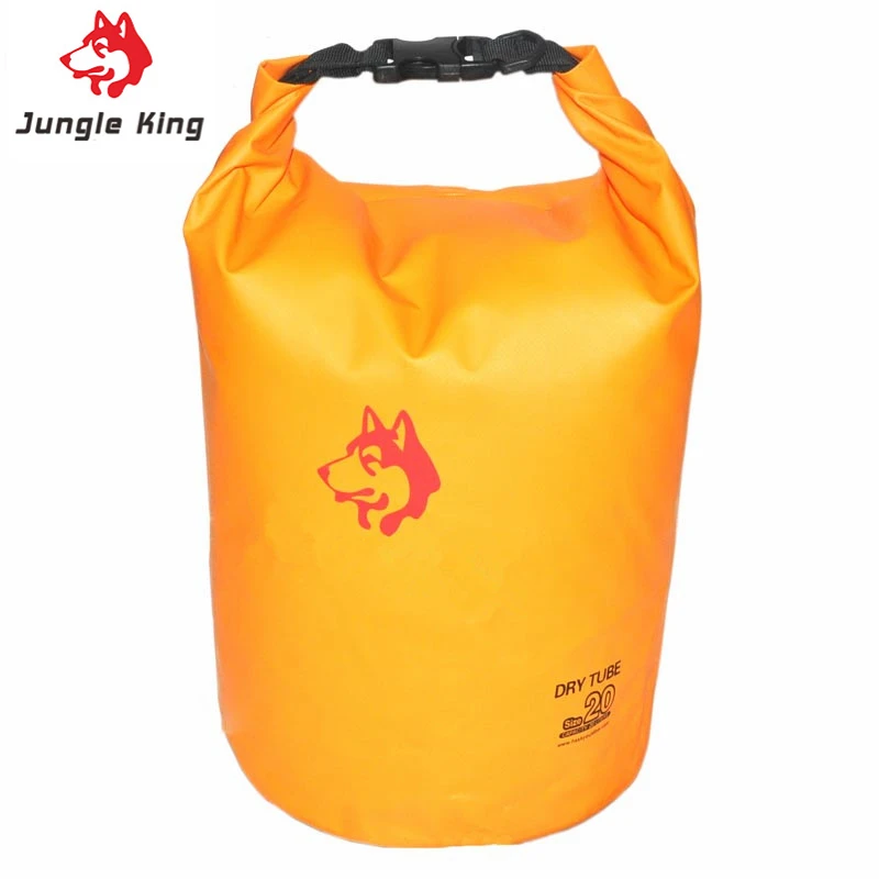 Водонепроницаемая водонепроницаемая сумка JUNGLE KING 20 л 500D из ПВХ, мешок для хранения, уличный мешок для плавания, каякинга, каноэ, реки