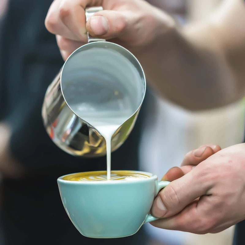 Milk Creamer Frothing Pitcher Stainless Steel 350/600/1000ml Coffee Cup Jug Latte Espresso Cappuccino Milk Cup Barista milk frother jug