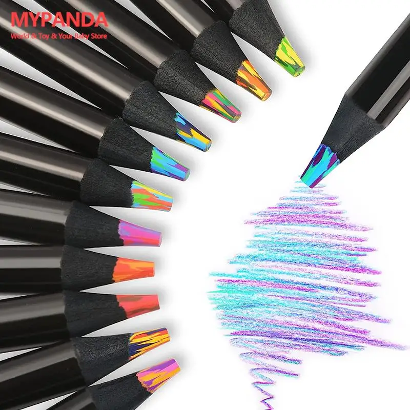 

1PC Innovative And Practical For Adults Art Drawing Coloring Sketching Cartoon Fashion Gradient Rainbow Pencils Color random