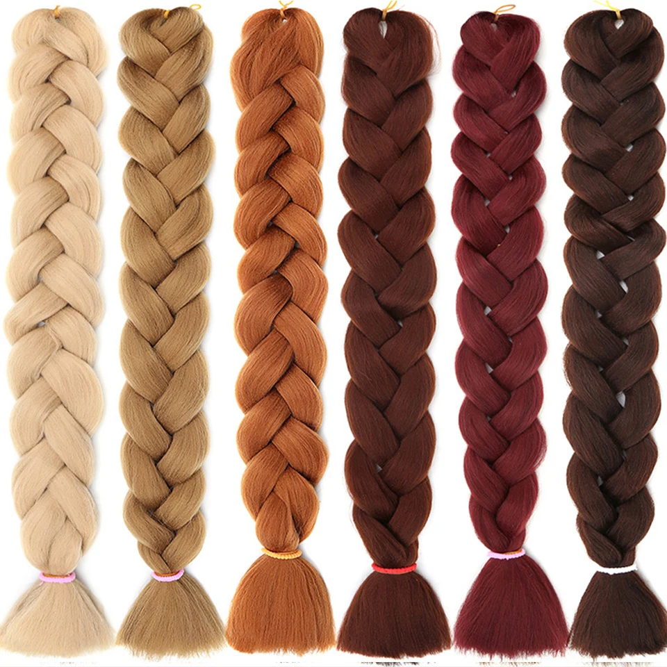82inch Synthetic Kanekalon Crochet Hair 165g Pre Stretched Braiding Hair Bundle Jumbo Braids Hair Wholesale Extensions For Women