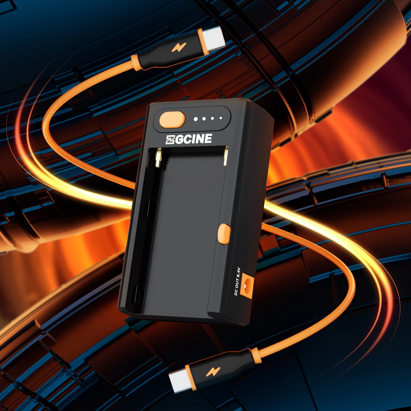 NPF-02 NP-F Series Battery Charger Adapter Plate DC12V DC8.4V DC Outputs 1/4 Inch for NP-F970/ NP-F750/ NP-F550 Batteries