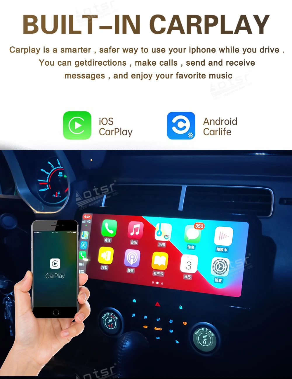 14.9" Android Car Player For Mercedes Benz CLS C218 2010 2011 Car Radio Stereo Multimedia GPS DVD Touch Screen Wireless Carplay