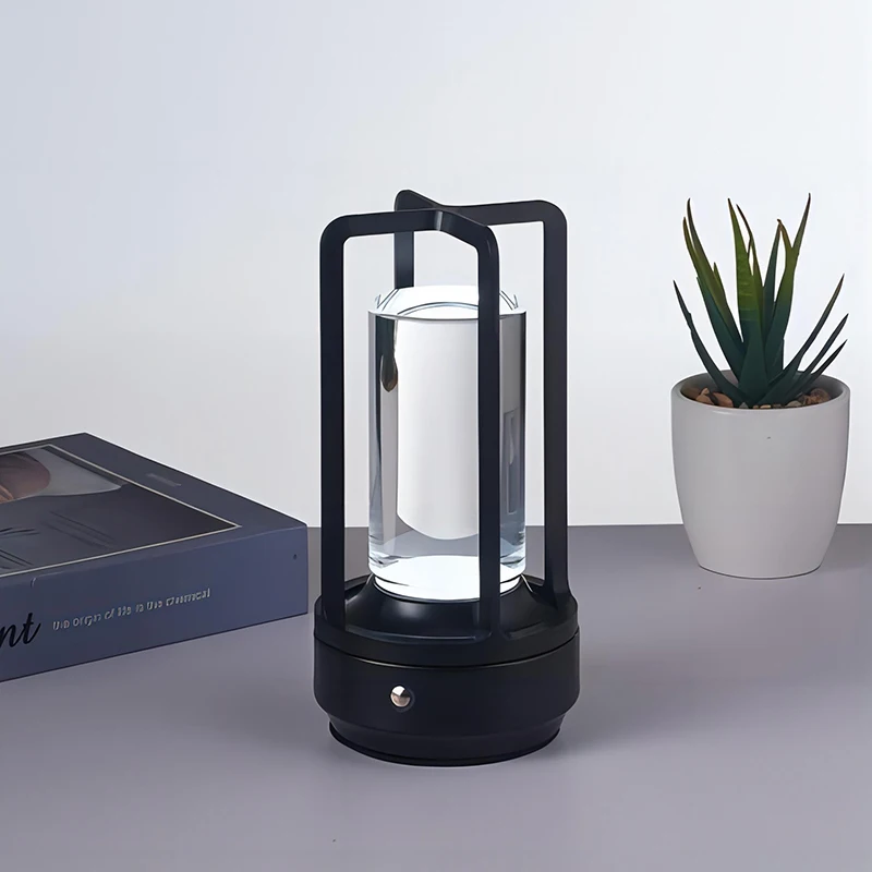 

Design Table Lamp Rechargeable Light Lamps Bedside Table Bedroom Camping Lights Crystal Lamp for Desk Decorations Night Stand