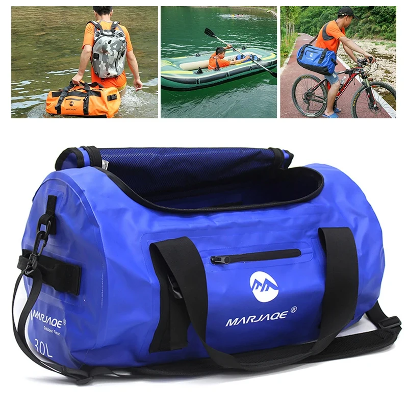 30L90LWaterproofKayakDuffelBagDrySaddleLuggageStorageBeach