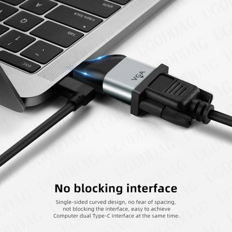 Otg tipo c para Vga Adaptador Compatível com Hdmi dp Otg Usbc Conversor Laptops Monitor do Telefone Saída de Vídeo Usb-c Adaptador - Imagem 2