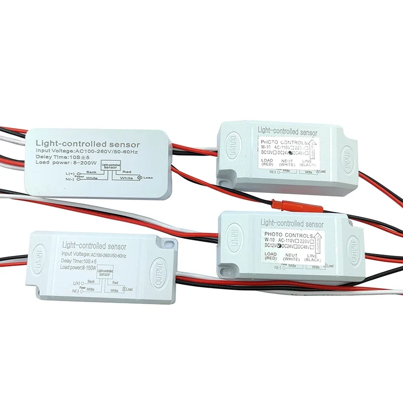 Smart Mini Outdoor Light Controller Compatible AC 110-260V to DC 12V/24V with Time Delay Function and Rain & Lightning