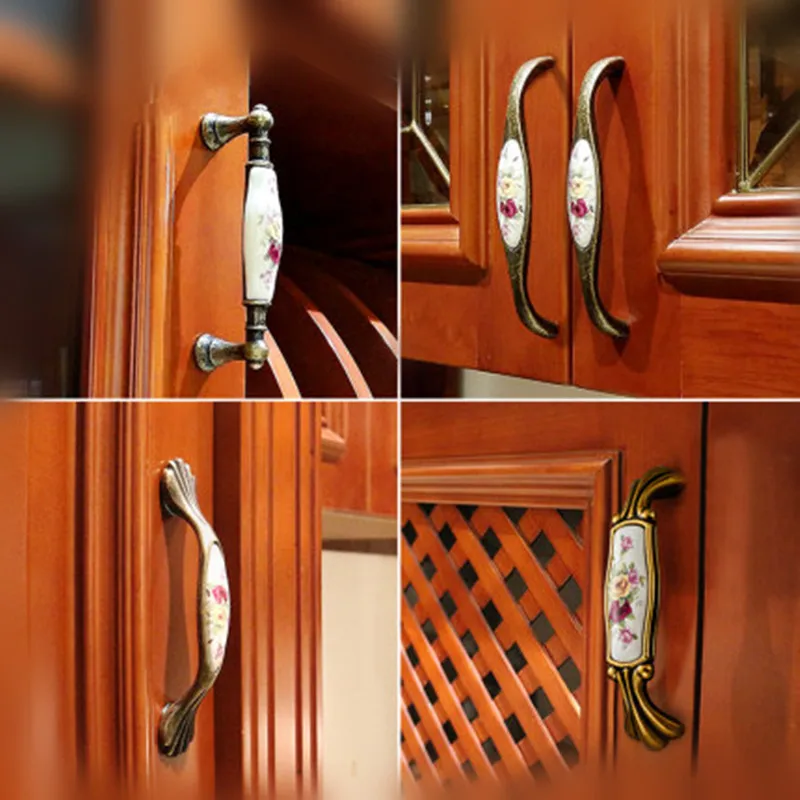 Cabinet Handles Vintage Ceramic Handle Antique Bronze Cabinet Pull Knob