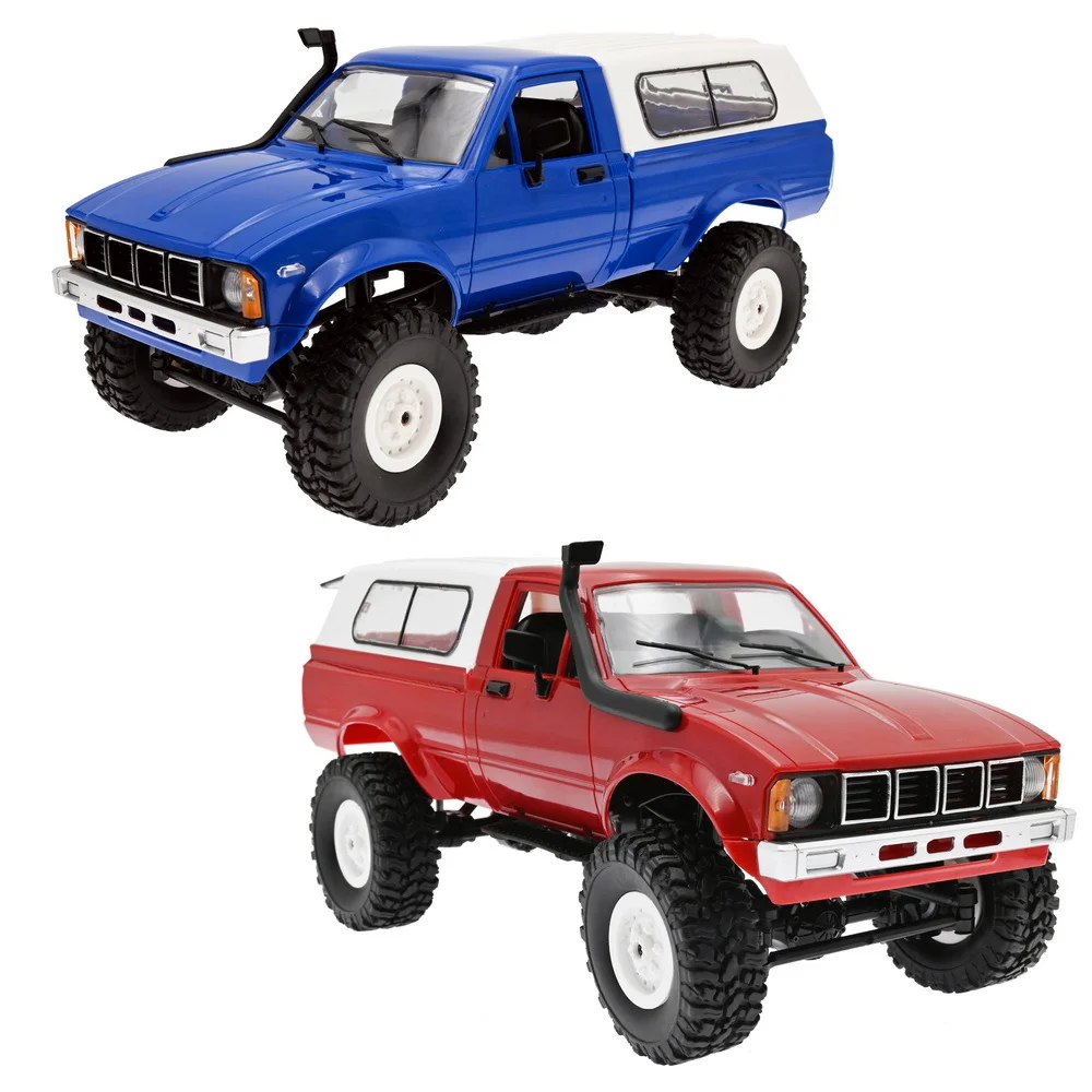 풀 체중계 Wpl C24-1 RC카 1:16, 2.4g 4wd 락 크롤러, 전기 버기 클라이밍 트럭, LED 라이트 온 로드 1/16, 어린이 장난감 선물