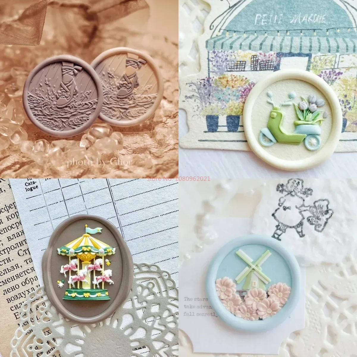 Personali Fire Seal Seal Stamp Copper Head 3D Relief Children's Stamp Handmade DIY Toy Envelope Invitation Wax