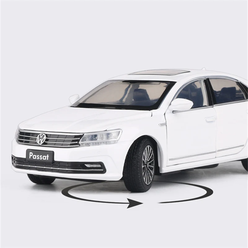 1:32 VW Passat 380 TSI Alloy Car Model Diecast Metal Car Vehicles Model High Simulation Sound and Light Collection Kids Toy Gift 3