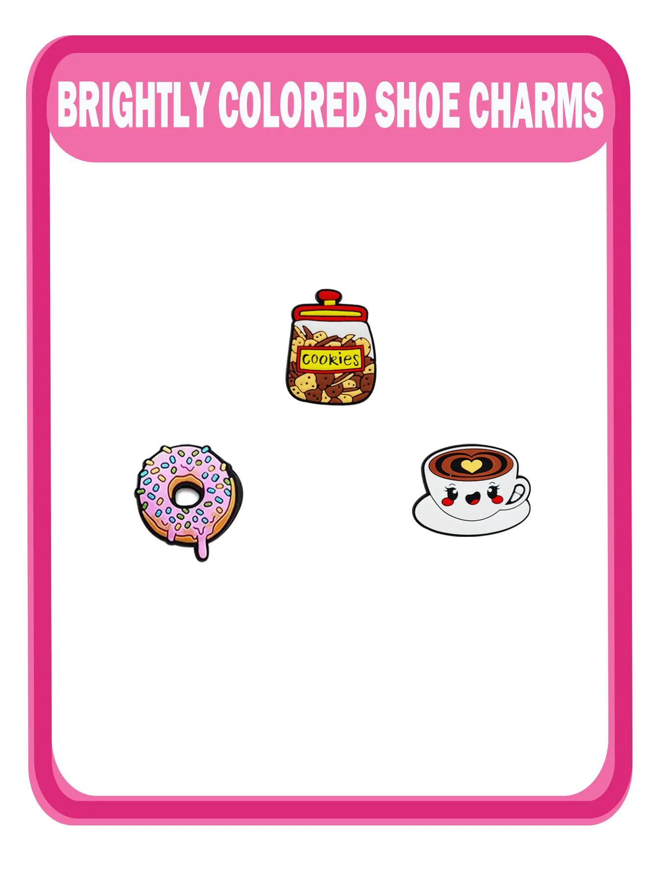 15 قطعة سلسلة الغذاء دونات الأحذية السحر للأحذية م...