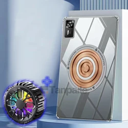 Enhanced Copper Tablet Cooling Case with Magnetic Heat Dissipation and Soft Clear Design for Legion Y900 (14.5 (Case and Fan)