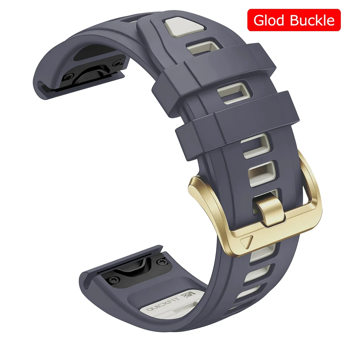 Enhanced QuickFit Silicone Watch Strap - 20mm Adjustable Band