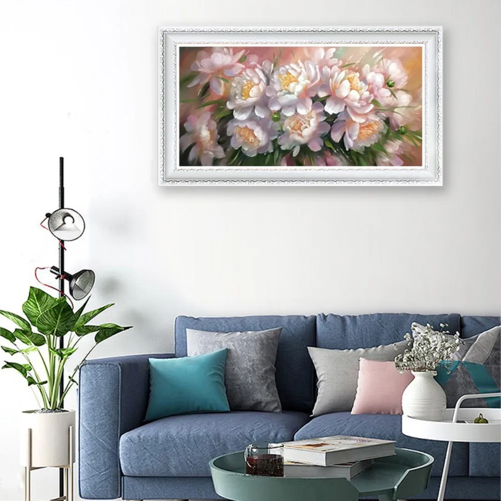 Diamond Mosaic Flower Picture Of Rhinestone Peony 5D DIY Embroidery Diamond Painting Flowers Full Drill Square diamond painting