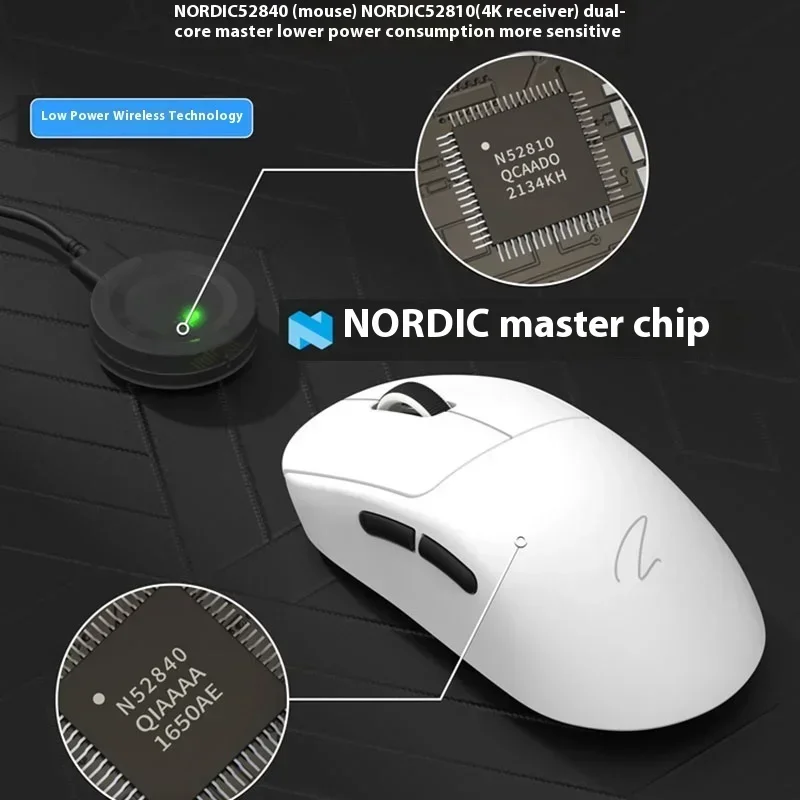 Wireless Gaming Mouse Original Zaopin Z2 Max Tri Mode Paw3395/3950 Ergonomics Hot Swappable Micro Switch Base Customized