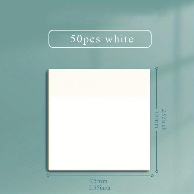 Transparent Waterproof Self-Adhesive Sticky Note Pads - 50 Sheets, Ideal