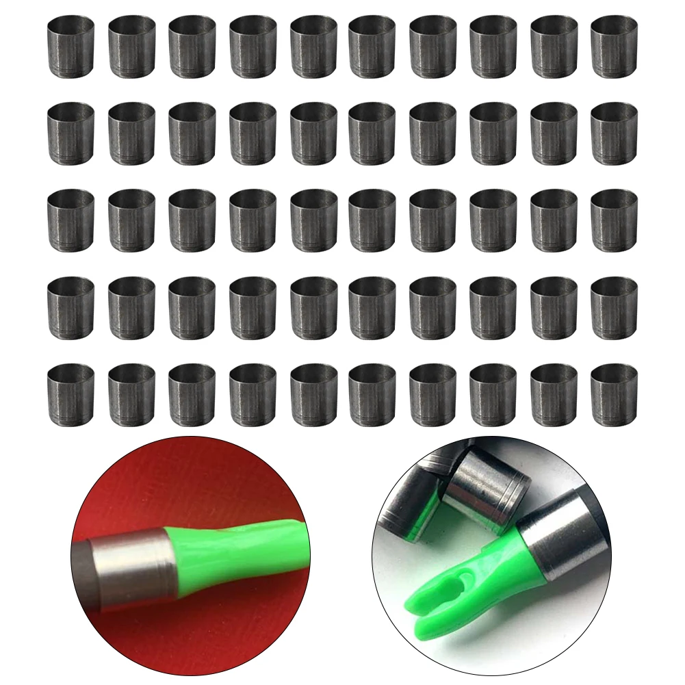 

50 шт. стрельба из лука взрывозащищенное Кольцо протектор Nock DIY стрела вал od мм стрела тренировочные аксессуары