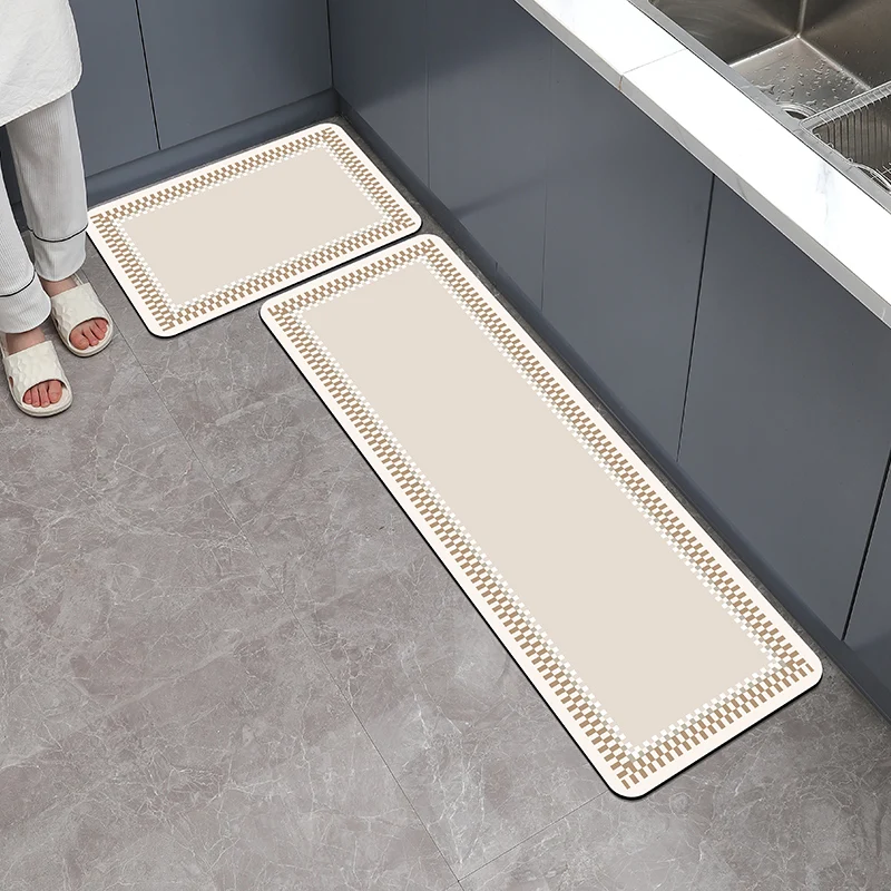 Kitchen Door Step Absorbent Non-slip Foot Mat Diatomite Bathroom Vacuum Carpet Door Mat Quick Dry Floor Mat Bathtub Shower Mat - Image 2