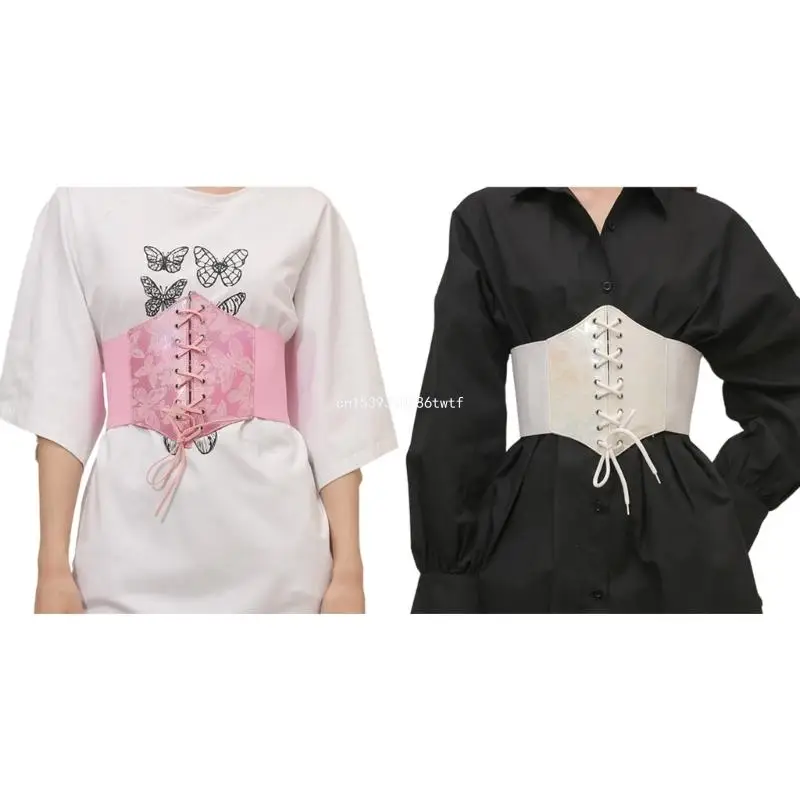 

Sexy Women Corset with Adjustable Rope Butterfly Print Slimming Wrap Supplies Dropship