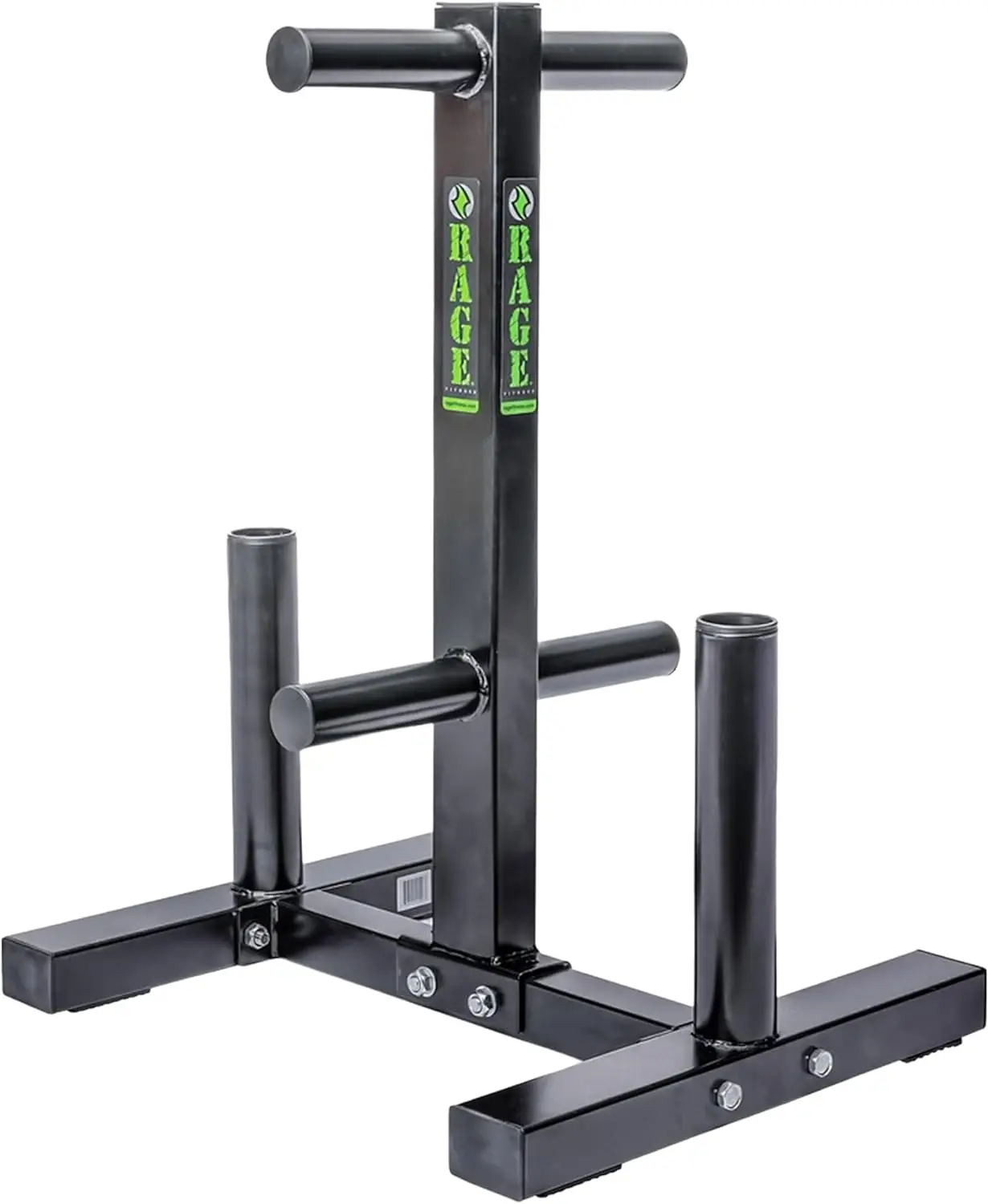

Fitness Weight Rack for plates & Barbell Rack stand | This weight tree rack has 6" x 2" of 4 spindles & can hol