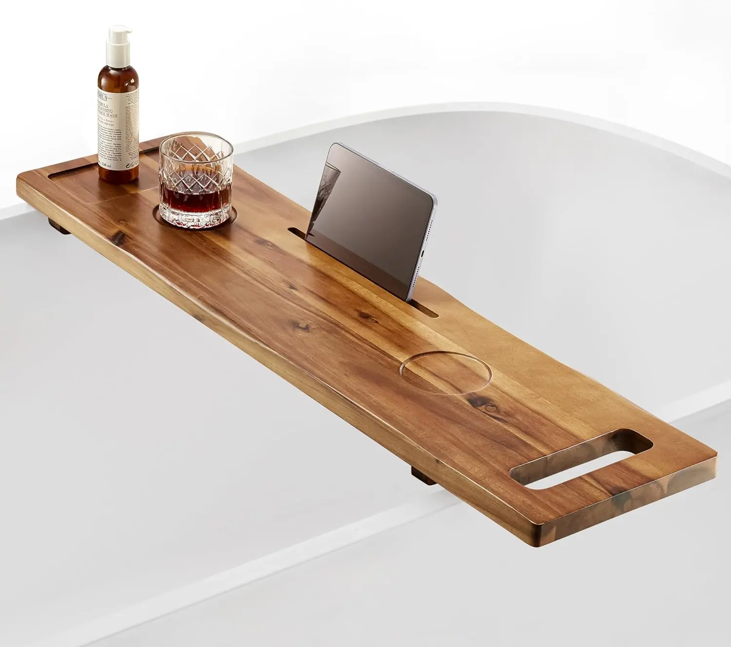 Acacia Bathtub Caddy Tray Table 39x10 Inch Large Bath Tub Tray Wooden Anti-Tipping, Sustainable Tub for Bathtub