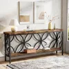 70.9-Inch Narrow Sofa Table, Industrial Long Sofa Table Behind Couch, Entry Console Table with Storage for Entryway,Living Room 4
