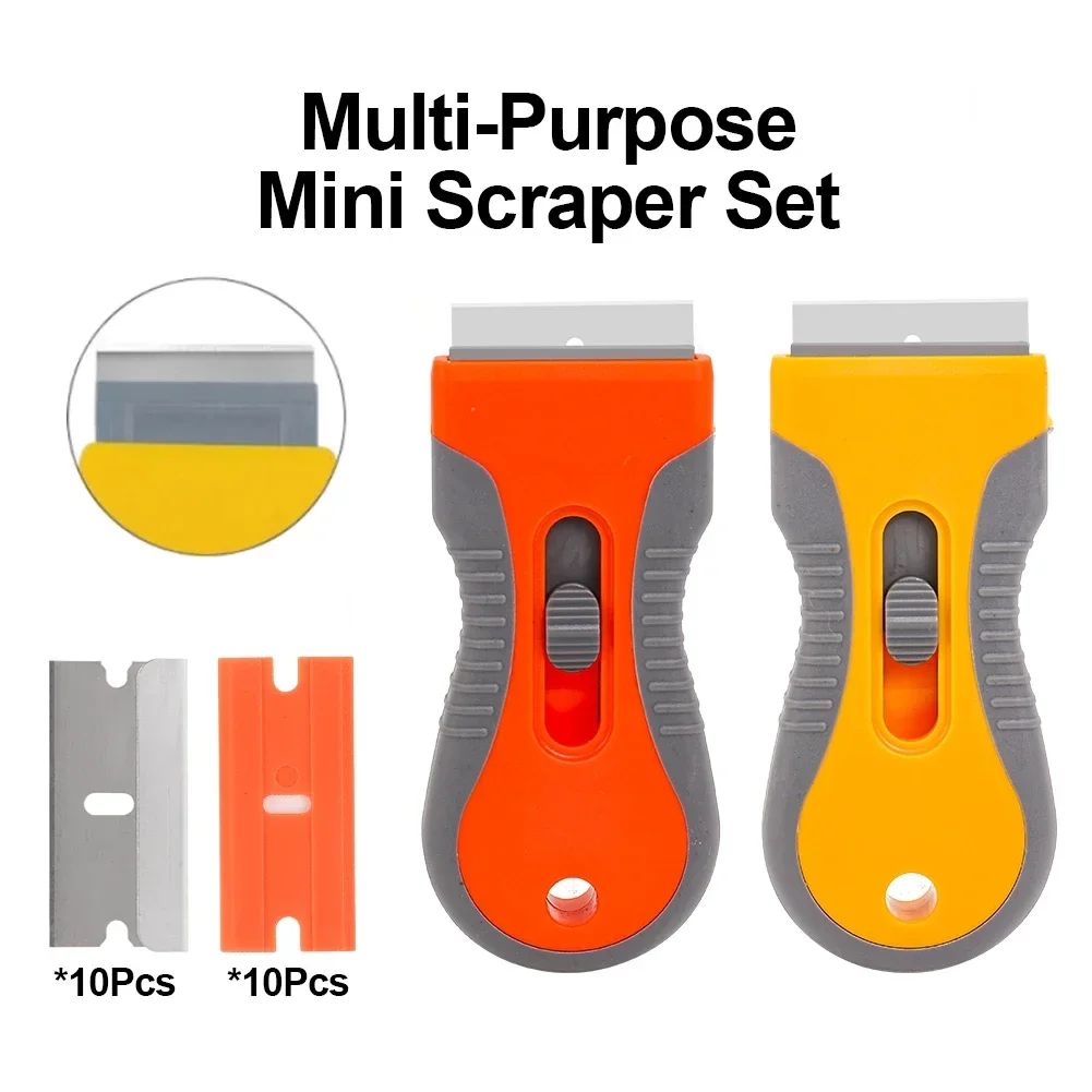 Window Glass Glue Sticker Remover Car Auto Cleaning Razor Scraper Fiber Vinyl Wrap Film Oven Tint Clean Squeegee Tool Universal For Razor Blade Scraper Car Sticker Remover Vinyl Squeegee Window Tinting Squeegee Window Scraper Tool Automotive Film Tools Window Scraper Razor Blade Scrapers Car Film Scraper Glue Removal Scraper