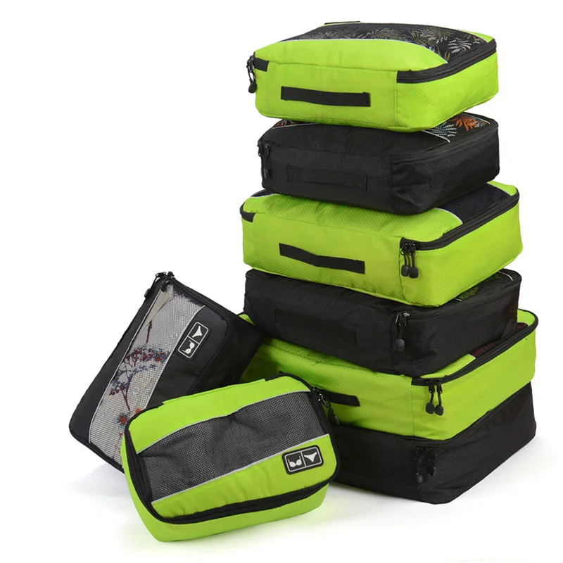 6 Pcs/Set Waterproof Travel Storage Bag Luggage Organizer Clothes Shoe Tidy Pouch Suitcase Packing Holiday Travel Accessories