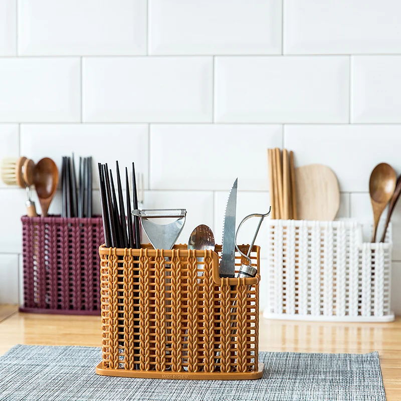 Plastic Drain Chopstick Holder Multifunctional Kitchen Tableware