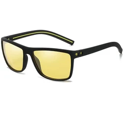 Unisex Stylish Square Polarized Sunglasses with Lightweight UV Protective Frame (Night vision)