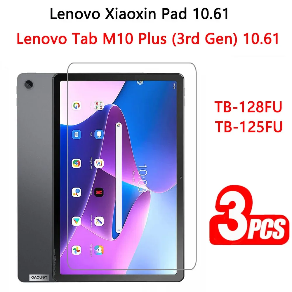 

(3 упаковки) Закаленное стекло для Lenovo Xiaoxin Pad M10 Plus 3-го поколения 2022 10,61 TB-128FU стандартная Защитная пленка для экрана планшета