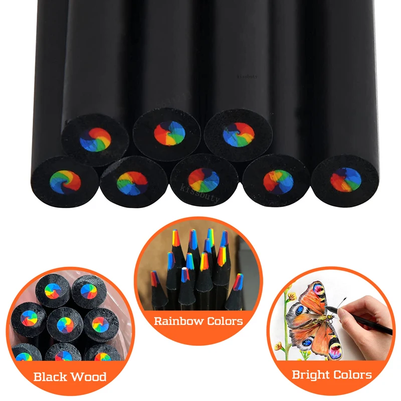 colorful kids painting rainbow crayons set