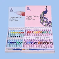 Acrylic Paint & Watercolor Set With Brush 12/24 Colors Pigment 5ml Kids Painting Kit For Beginner Students 1