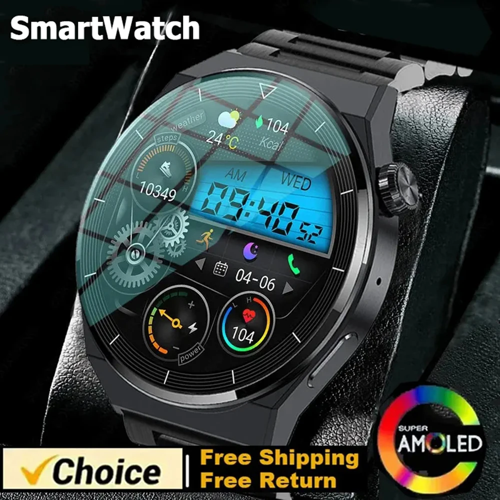남녀공용 스마트 워치 블루투스 통화 풀 터치 Amoled Diy Dails 스포츠 방수 스마트워치, 2024 Pk Gt3 프로 워치, 신제품