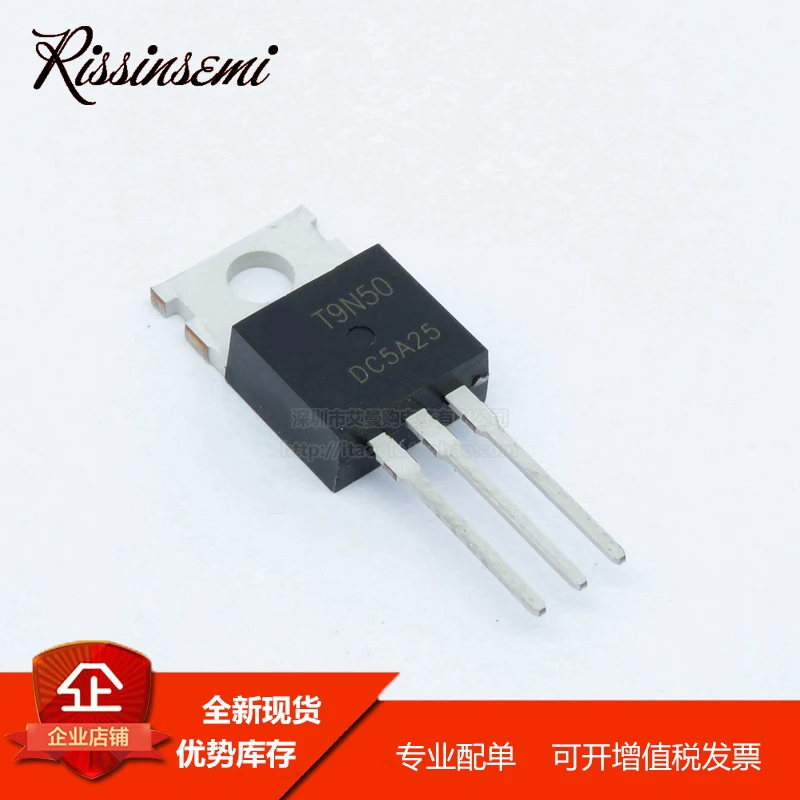 

50 шт., AOT9N50, T9N50, TO-220, 9A, 500 в, новый МОП-транзистор