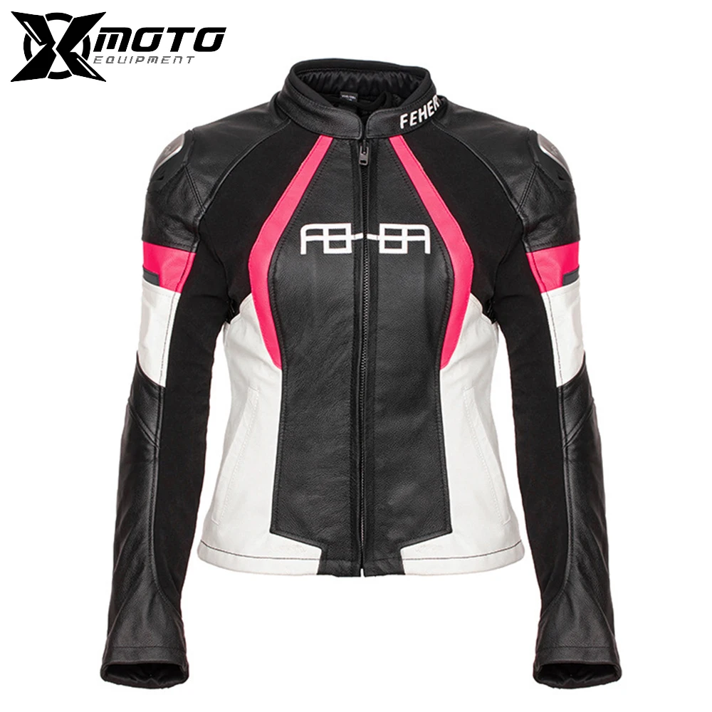 

Winter Warm Anti Drop Moto Leather Jacket Wear Resistant Motocross Riding Protective Clothing Women Motorcycle Jacket