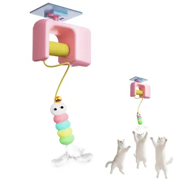 Caterpillar e uccelli volanti adatti per giocattoli autoportanti per la caccia di animali domestici Giocattoli interattivi per gatti per gatti da interno che appendono automaticamente