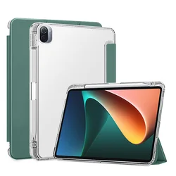 Magnetic Smart Tablet Cover with Pencil Holder for MiPad 5 11in (Dark green)