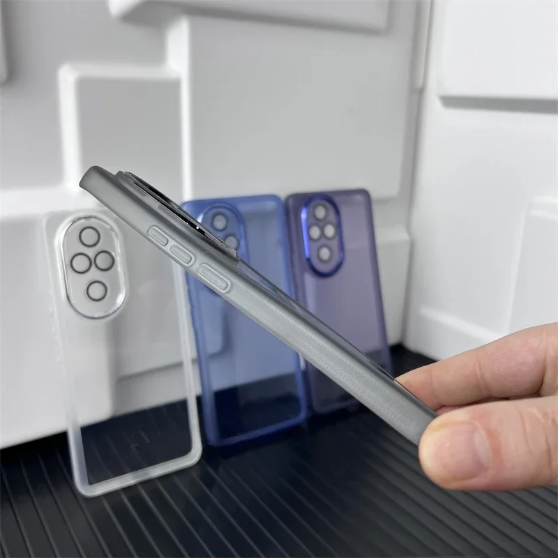 Acrylic Glass Phone Case with Lens Protector and Silicone Bumper - Transparent Finish