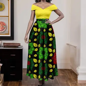 Chioma Off Shoulder Top and Print Skirt