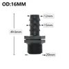 8/16/20/25/32mm Garden PE Tube Connector 1/2 3/4 1" Thread Hose Elbow Barb Coupler Fitting Farm Irrigation PE Pipe Joint 2