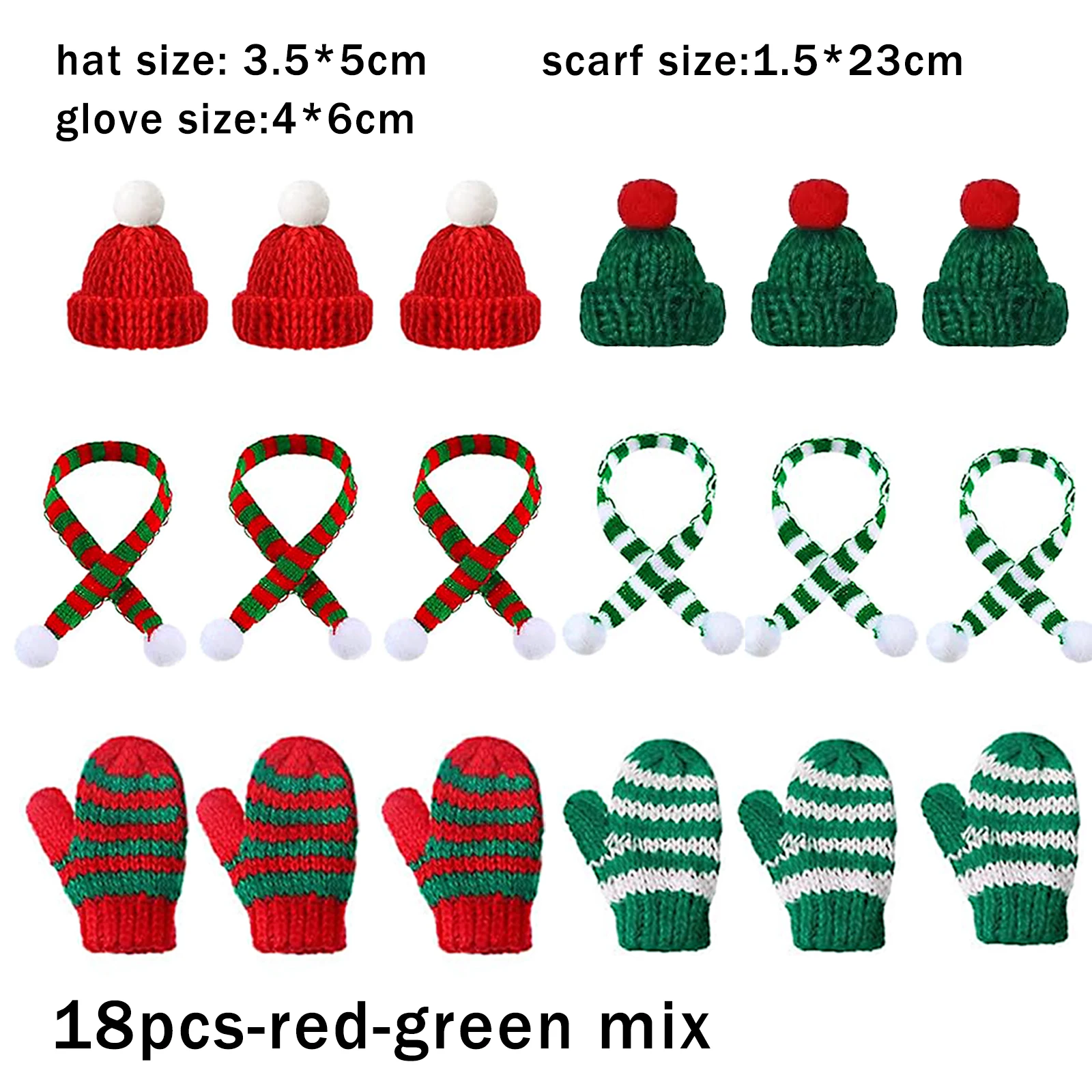 18pcs-red-green mix