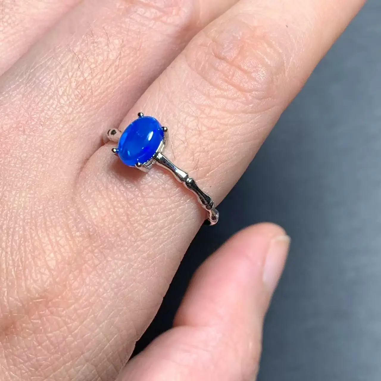 MM Natural Opal Ring Adjustable Female Ring Jewelry for Women Gift Wholesale High Quality Vintage Fine