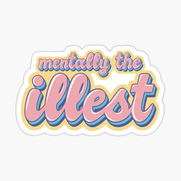 

I Am The Illest 5PCS Stickers for Print Laptop Funny Car Window Living Room Background Anime Art Kid Decorations Bumper Cute