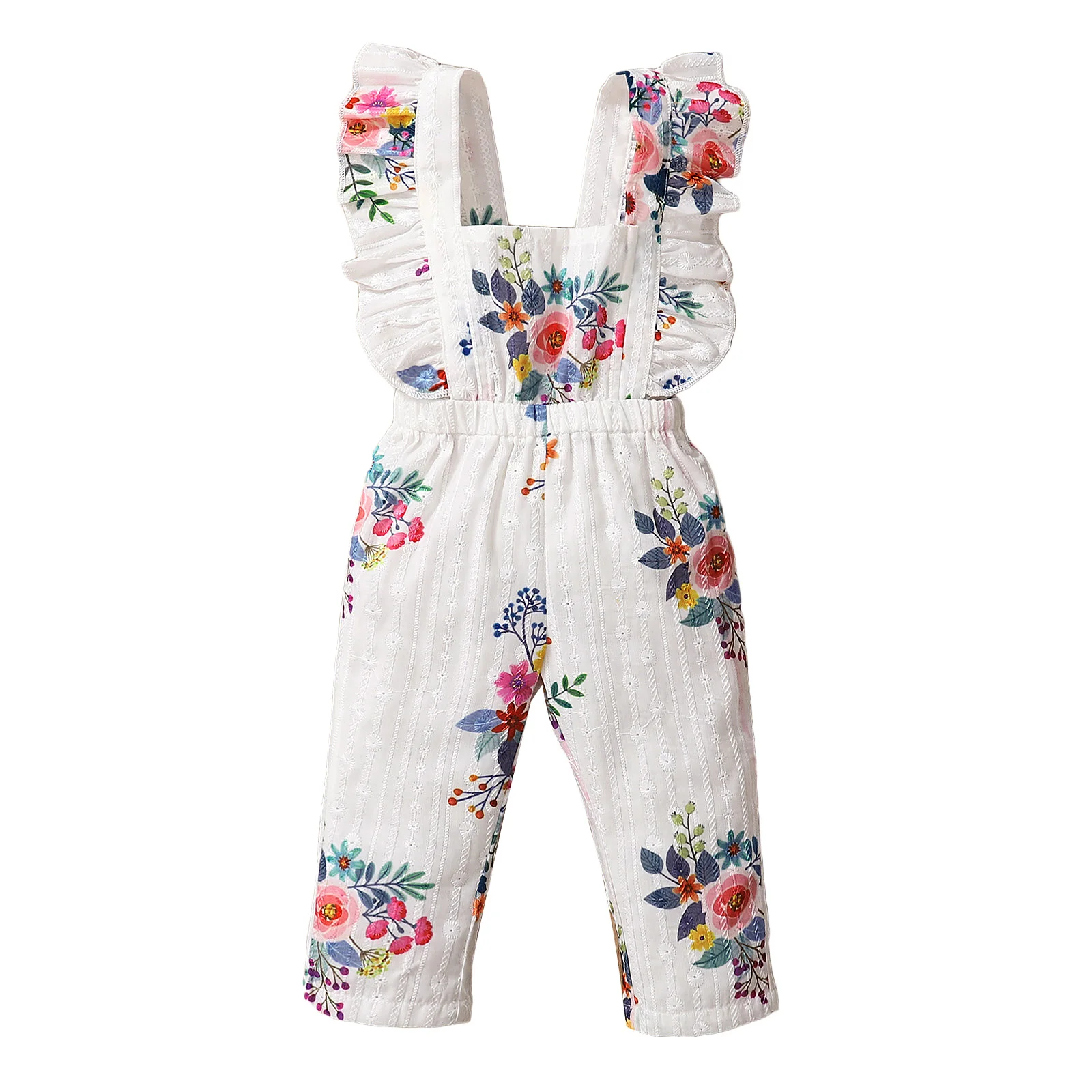 Baby Girl Romper Summer Clothing Newborn Ruffle Shoulder Straps